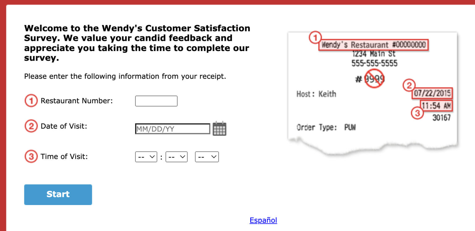 TalkToWendys Survey – Official Portal